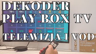 Dekoder Play Box TV cz4  działanie telewizji internetowej pakiety telewizyjne oraz VOD [upl. by Kizzee976]