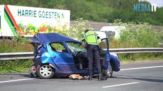 Zwaar ongeval met militair voertuig op snelweg A16 ter hoogte van Zwijndrecht [upl. by Josi]