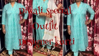 Front plated V collar designer kurti cutting and stiching  V collar cut work design  trending [upl. by Bevers]