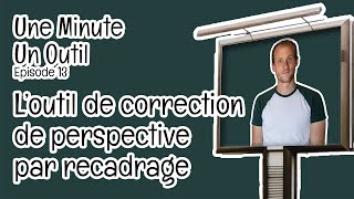 Tuto Photoshop Une Minute  Un outil outil de correction de perspective par recadrage [upl. by Faubert474]