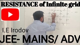 physics IITJEE Advanced IE Irodov problem Resistance of infinite grid [upl. by Fesuy]