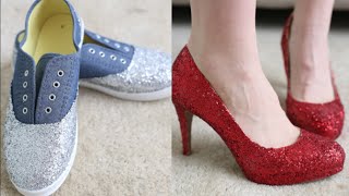 How To Make Glitter Shoes [upl. by Grani913]