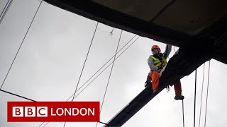 Repairing the O2s ripped roof after storm Eunice damage [upl. by Damalis]