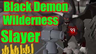 OSRS  Black Demon  Wilderness Slayer Guide  Melee  Cannon [upl. by Aedni511]