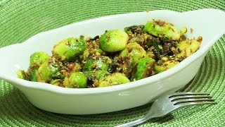 Spicy Brussels Sprouts Indian style Video Recipe from Bhavnas Kitchen [upl. by Gil116]