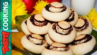 Mushroom Butter Cookies Recipe ♥ Shortbread Cookies ♥ Tasty Cooking [upl. by Ocsecnarf553]