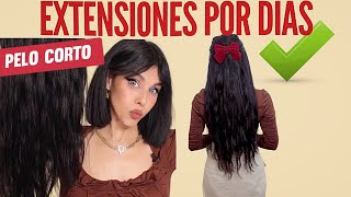 🔴EXTENSIONES DE CLIP QUE DURAN DIAS PUESTAS PARA CABELLO CORTO  GOO GOO HAIR [upl. by Crispa937]