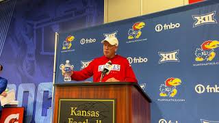 Lance Leipold previews Kansas State [upl. by Chesna]