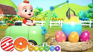 Surprise Eggs Kids Songs  Learn Animal Sounds  GoBooBoo Nursery Rhymes amp Kids Songs [upl. by Svensen]