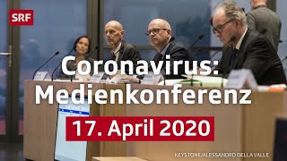 Medienkonferenz mit Fachexperten des Bundes  17 April 2020  SRF News [upl. by Zina]