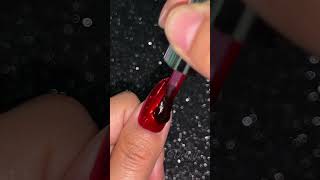 ❤️ Add some metallic shine to the red ✨ Do you like it 😘 holidaynails [upl. by Delcine]