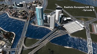 Massive New Train Station amp Skyscrapers  Cities Skylines  Realistic EuropeanUK City EP8 [upl. by Khan597]