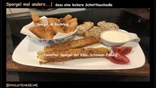 Panierter Spargel mit KäseSchinkenFüllung  Spargel im Backteig [upl. by Imhskal]