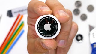 Apple AirTag Teardown  How easy does it scratch [upl. by Anawed811]