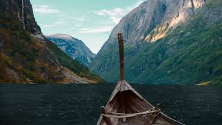 Viking Longship Ambience Preparing to Raid Battlehorn Water Fjord Bird Sounds  1 HOUR [upl. by Erdman]