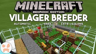 Minecraft Bedrock VILLAGER BREEDER TUTORIAL  Easy Automatic [upl. by Nichol]