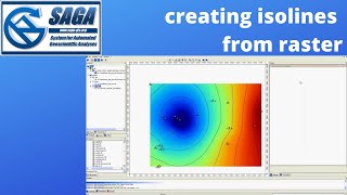 SAGA GIS creating isolines from raster [upl. by Atiana]