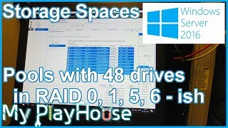 Windows Storage Spaces and Storage Pools on Server 2016  658 [upl. by Aivekal]