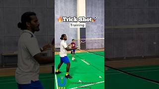 Trickshot training 2💥🚀🔥 badminton trickshots training badmintonindia bwf sports shorts [upl. by Morven597]