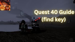 Find Key Piece Quest 40 Guide Ashen Graves  Sword Blox Online Rebirth [upl. by Bayard]