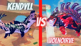 KENDYLL VS VOLNOIRVE  Creatures of Sonaria [upl. by Naujal]