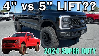 2024 Ford SUPER DUTY 4” ReadyLIFT vs 5” BDS LIFT Kit Comparison [upl. by Tove]