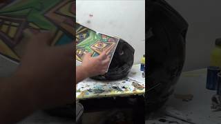 ART or MAGIC Arai helmet custom painting airbrush [upl. by Lontson916]