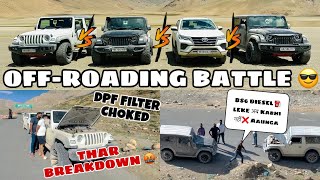 Ladakh⛰️ मे OFFROADING के Chakkar😰 मे Thar का DPF Filter Choke होगाया🤬  BS6 Diesel Failed❌ [upl. by Begga]