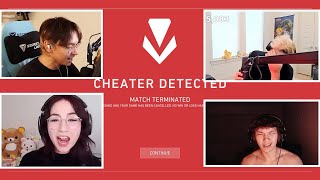 Valorant Streamers React to quotCheater Detectedquot Moments feat TenZ Kyedae Sinatraa [upl. by Ennayelsel101]