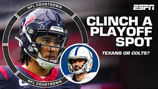 Texans or Colts Which team will clinch a playoff spot  NFL Countdown [upl. by Ardnaxila]