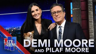 “The Truth Is I Am Her Accessory”  Pilaf Moore Joins Demi Moore On The Late Show [upl. by Broadbent]