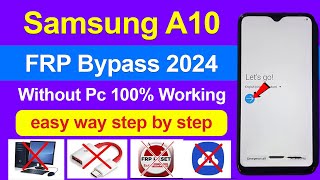 Samsung Galaxy A10 FRP Bypass Without PC 2024  A105f Google Account Unlock Easy Way [upl. by Terri]