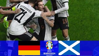 Germany vs Scotland  UEFA EURO 2024  eFootball PES 2021 [upl. by Varden]