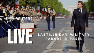 LIVE Bastille Day military parade on the ChampsElysees in Paris [upl. by Hazlett]