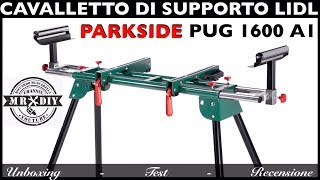 Cavalletto di supporto Lidl Parkside PUG 1600 A1 Cavalletto per troncatrice Recensione Tutorial [upl. by Ahsienom220]