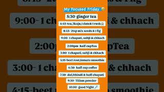 MY FRIDAY DIET CHART  LOSE 8KG IN 21 DAYS  MONAA YOGA ytshorts [upl. by Dorthy51]