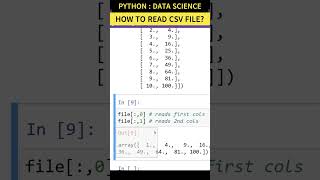 How to read CSV file in Python and Slice arrayNumpy  For Absolute beginner Jupyter Notebook [upl. by Ginsberg]