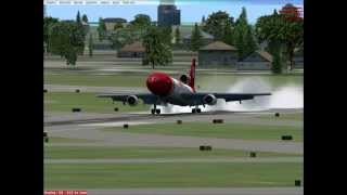 Faucett Aviation of Peru L1011 Tristar Flight Simulator FSX landing at Miami on runway 30 [upl. by Publea]