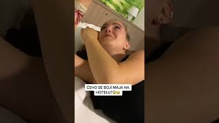 MÁJA NA HOTELU DOSTALA ŠÍLENEJ STRACH A BREČELA PROTOŽE😱🥺… [upl. by Nosrej171]