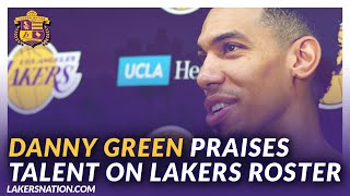 Lakers Post Practice Danny Green Excited About The Roster amp The Different Lineups They Can Make [upl. by Naot]