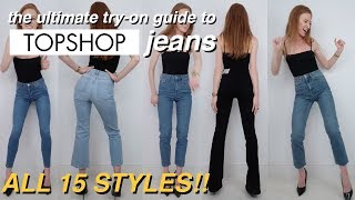 The ultimate tryon guide to Topshop jeans  EVERY STYLE  2018 [upl. by Welker254]