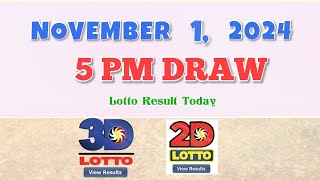 PCSO 5pm draw November 1 2024 [upl. by Odlavso873]