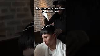 Kai Cenat Bleaches Rays hair 😂 funny kaicenatstream kaicenat ray asianboyray [upl. by Shalne]