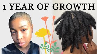 Visual Loc Journey  Bald to Thick Locs  1 year of loc growth [upl. by Atlante]