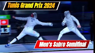 Sandro Bazadze vs Fares Ferjani  Mens Sabre Semifinal Ends 14  15  Tunis Grand Prix 2024 [upl. by Ennalyrehc]