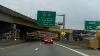 Parkway North Interstate 279 Exits 5 to 1 southbound [upl. by Docilu]