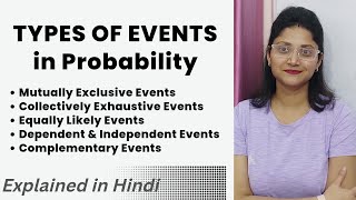 TYPES OF EVENTS in Probability  Probability Events  Event amp its types phd statistics ugcnet [upl. by Aivonas]