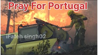 The fire in Portugal caused a lot of damage Many people became homeless [upl. by Notlimah]