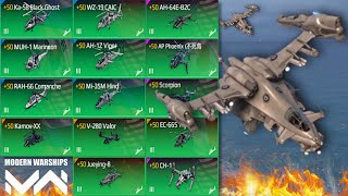 Top 14 Helicopter with Highest Combo Damage  Modern Warships [upl. by Threlkeld]