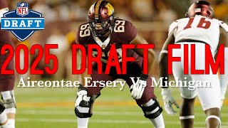 Film Room Minnesota LT Aireontae Ersery Vs Michigan [upl. by Ritz]